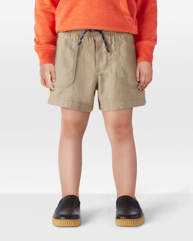 Product image 2 of Toddler Pull-On Twill Shorts - Khaki