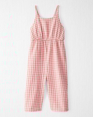 Product image 1 of Toddler Organic Cotton Gauze Gingham Jumpsuit