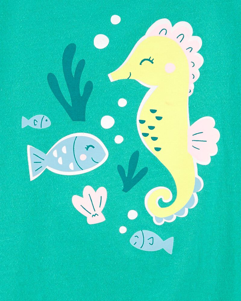 Turquoise Baby Seahorse Jersey Tee