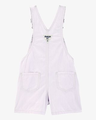 Product image 2 of Toddler Floral Striped Shortalls - Purple