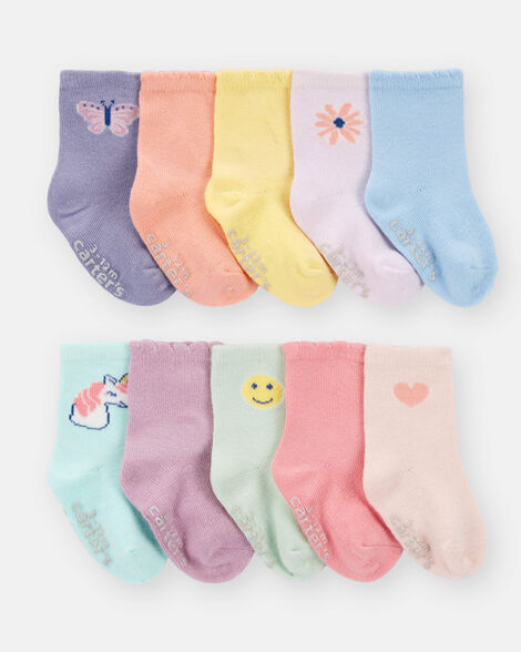 baby girl 10-pack crew socks