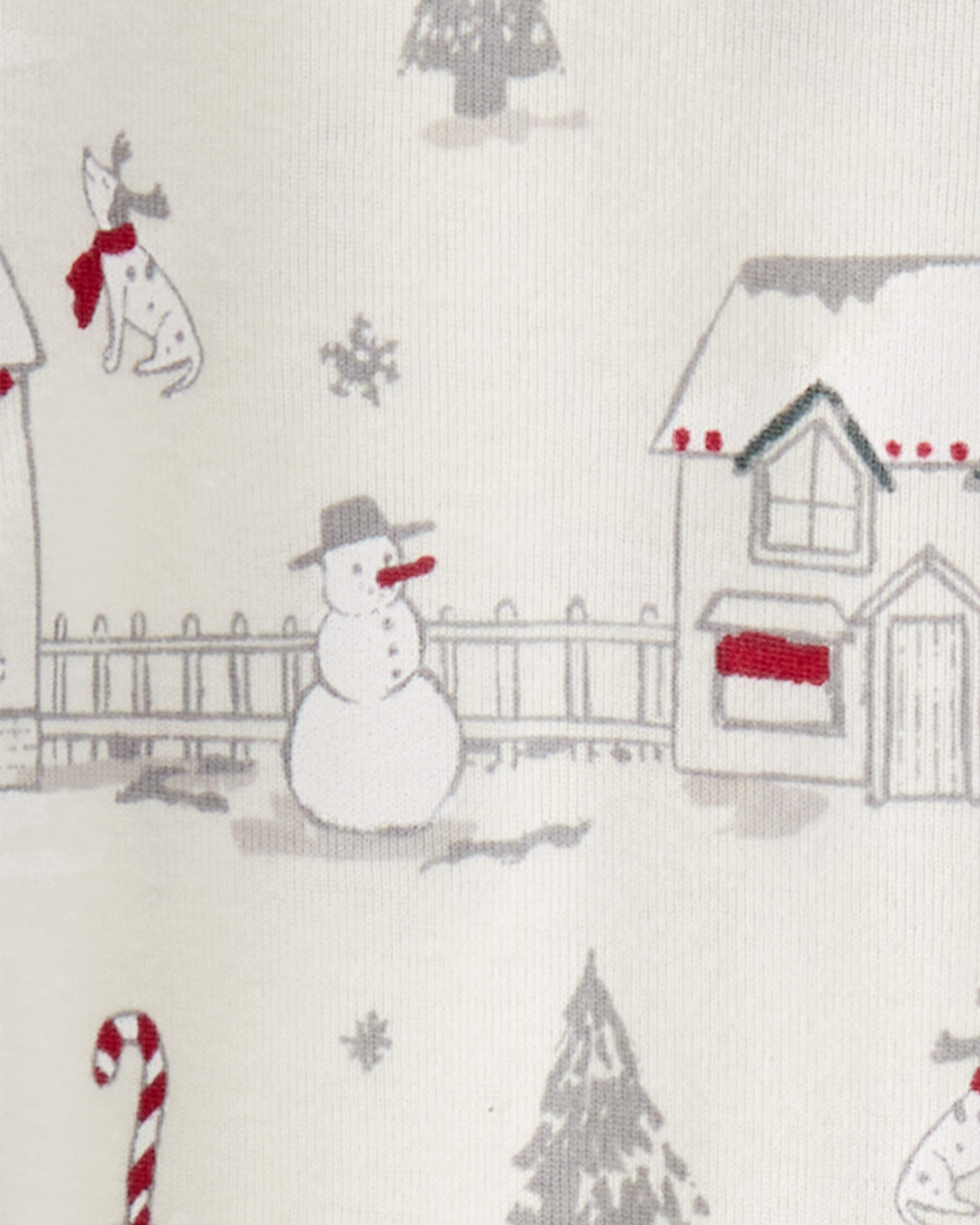 Toddler Organic Cotton Pajamas Set Winter Village Print