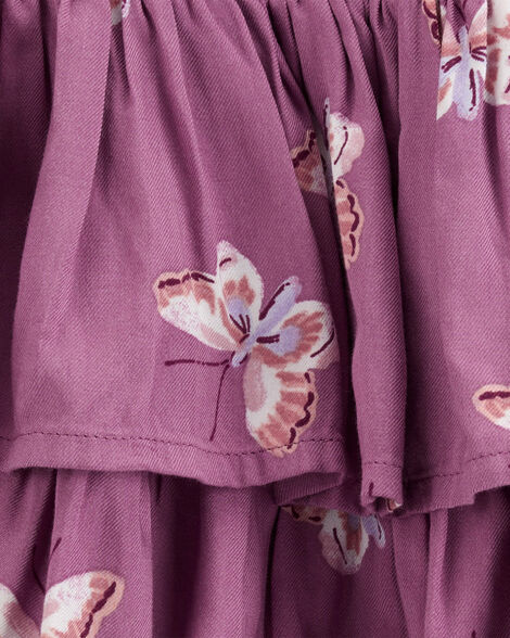  Product image 2 of Kid Butterfly Print Tiered Skirt