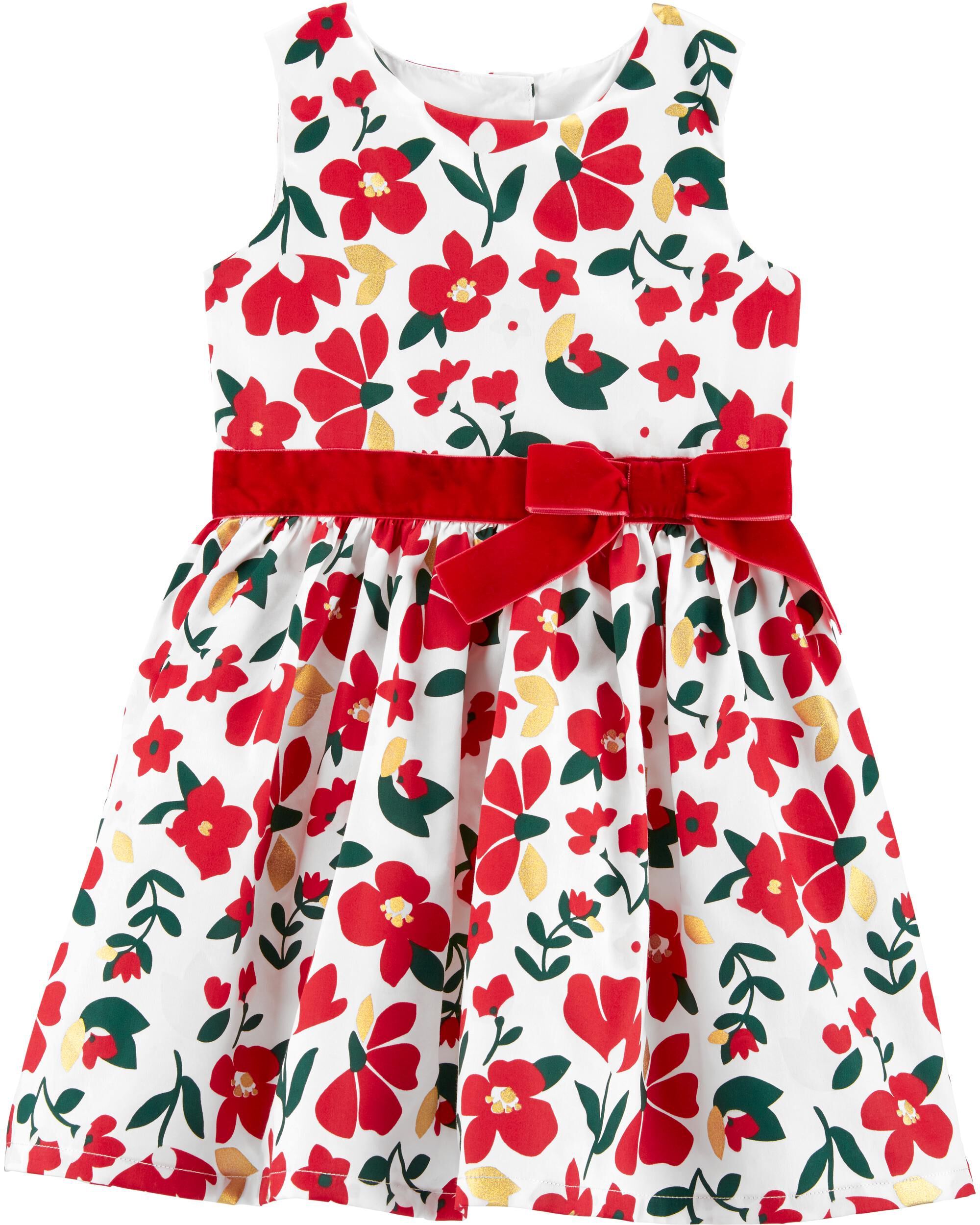 Floral Sateen Holiday Dress | carters.com