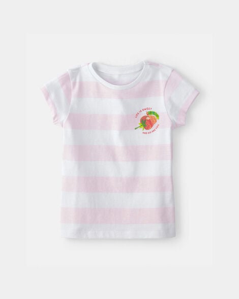 toddler girl the very hungry caterpillar™ striped graphic tee - pink/white
