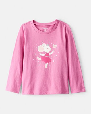 Toddler Girl Cabybara Long-Sleeve Graphic Tee - Purple