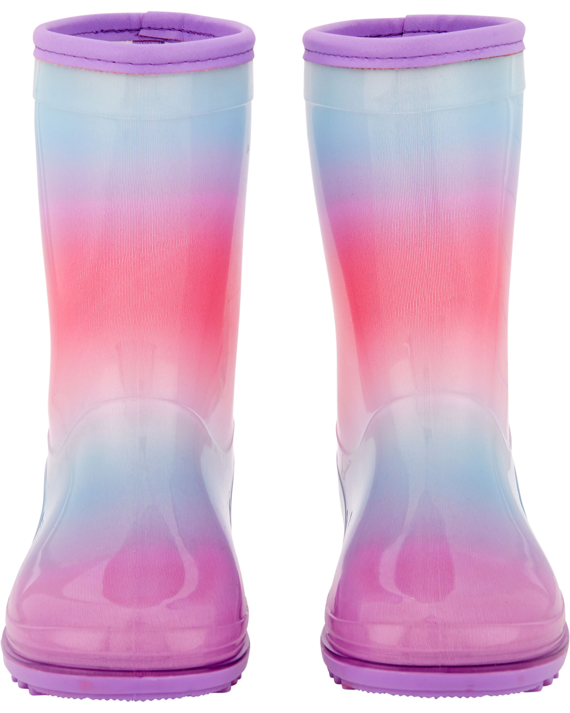 rainbow toddler rain boots