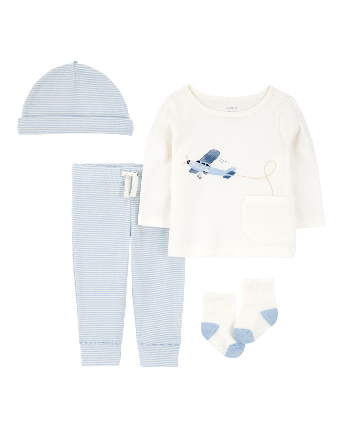Baby 4-Piece Airplane Print Outfit Set - Blue - Carter's | Carter's