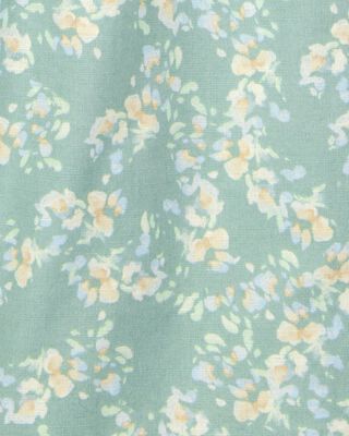 Product image 2 of Toddler Floral Short-Sleeve Jumpsuit - Green