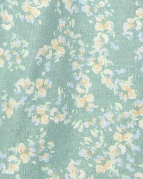  Product image 2 of Toddler Floral Short-Sleeve Jumpsuit - Green