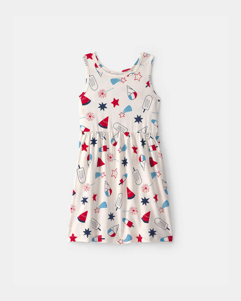 girls fourth of july popsicle sleeveless knit dress