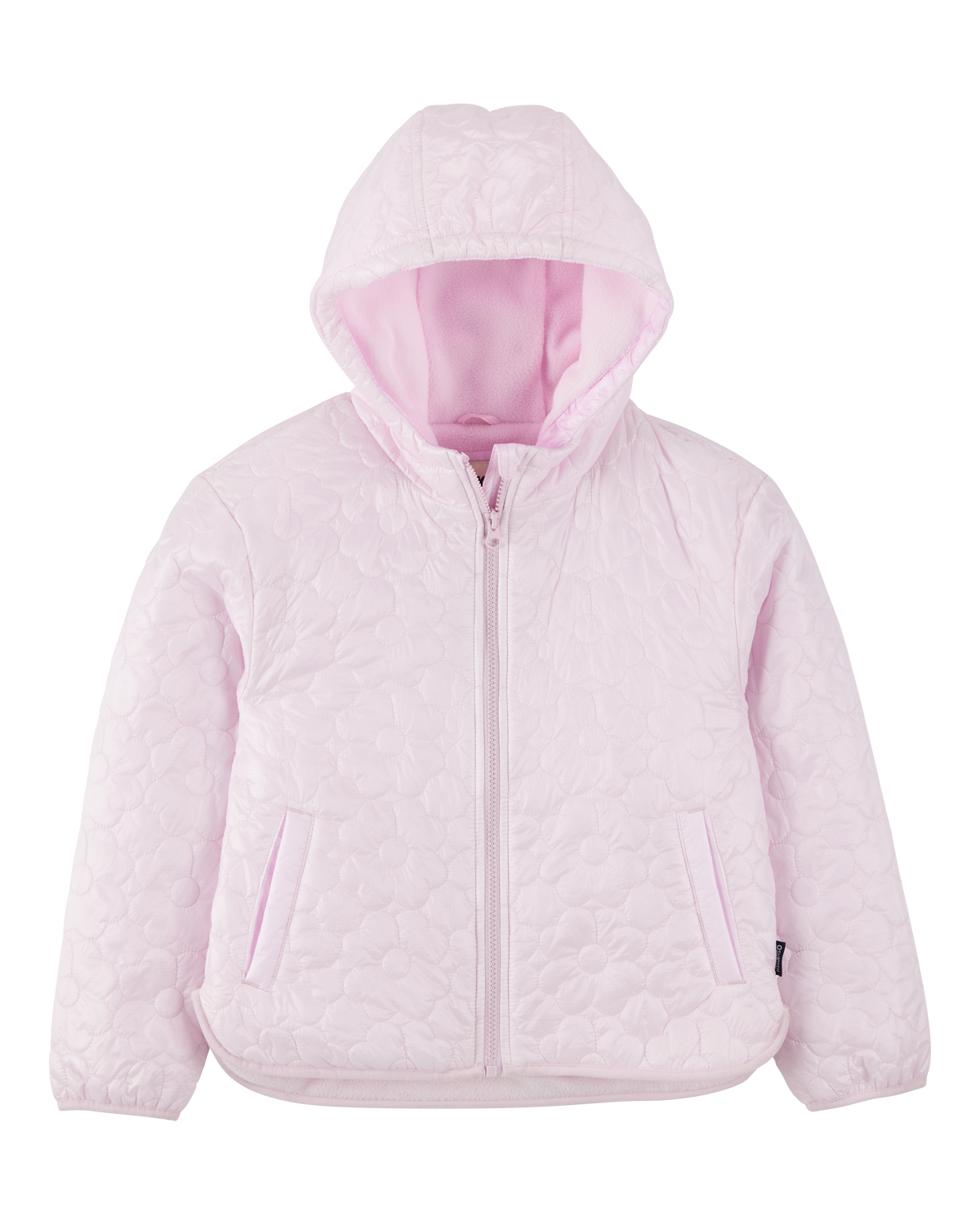 Girls Floral Quilted Midweight Jacket - Pink - OshKosh