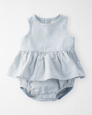 Product image 1 of Baby Organic Cotton Seersucker Sunsuit