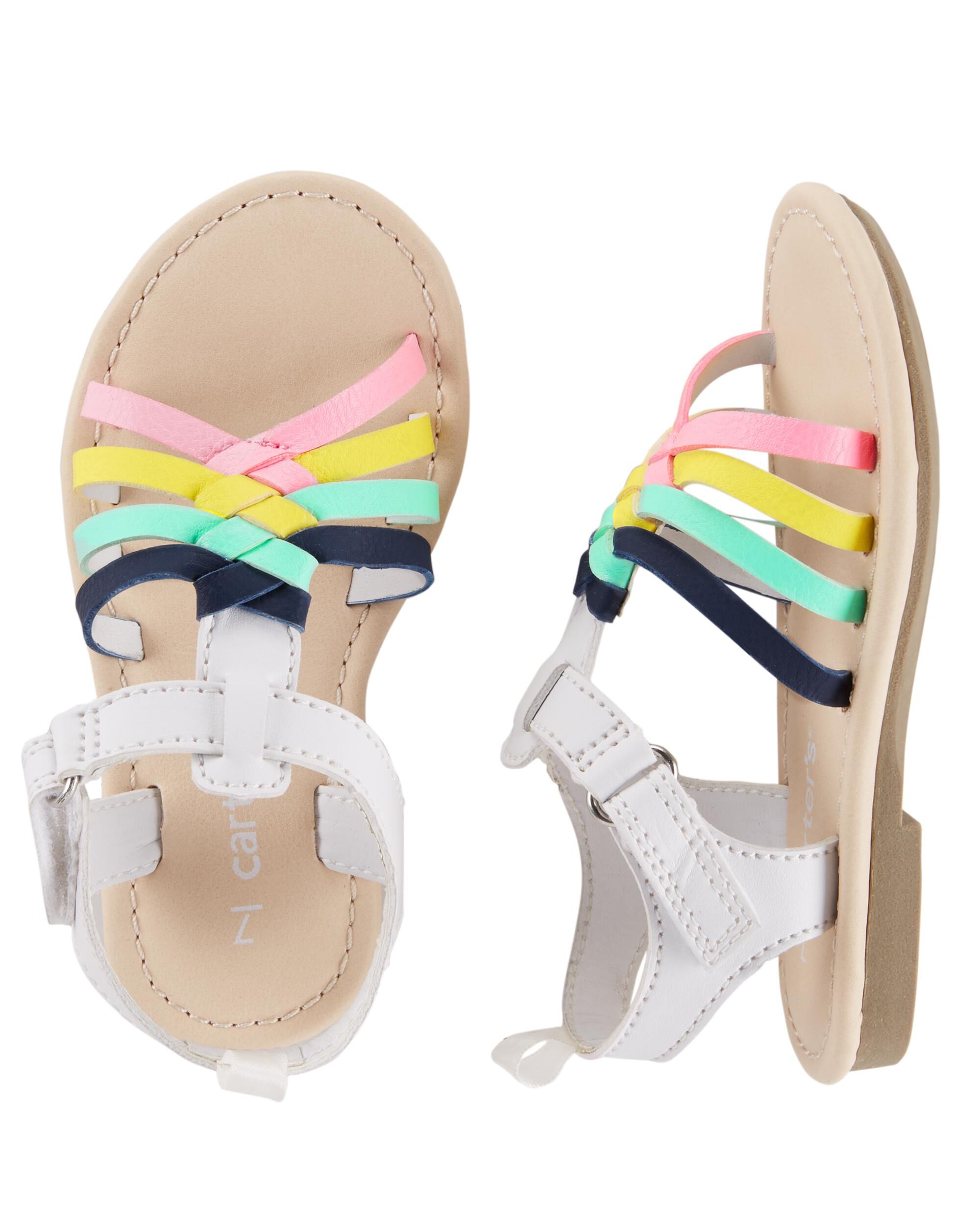 carter's rainbow sandals