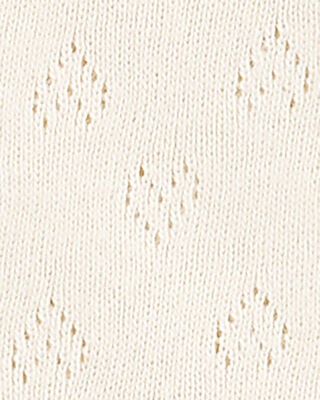 Product image 2 of Baby Girl 3-Piece Pointelle Heart Outfit Set - Cream