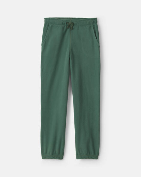 boys fleece joggers - olive green