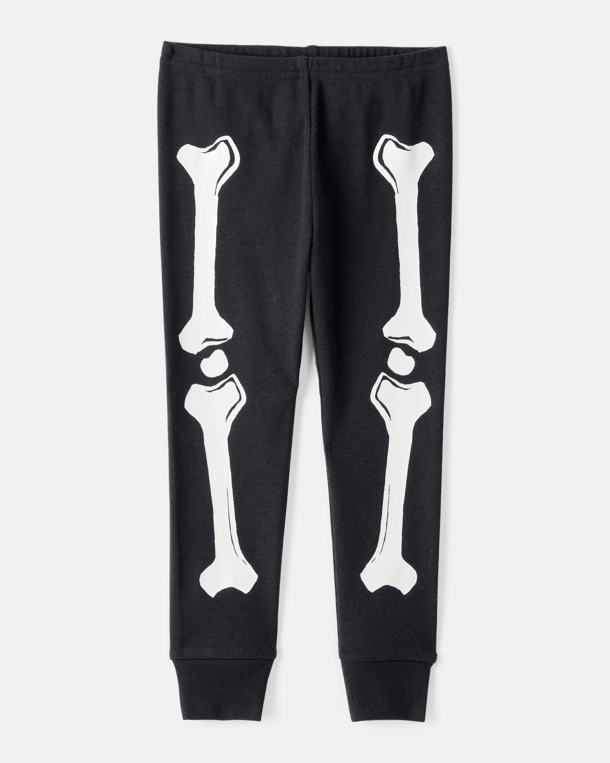 Baby 2-Piece Glow Skeleton Halloween 100% Snug Fit Cotton Pajamas - Black