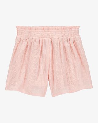 Product image 2 of Kid Pull-On Smocked Shorts - Pink