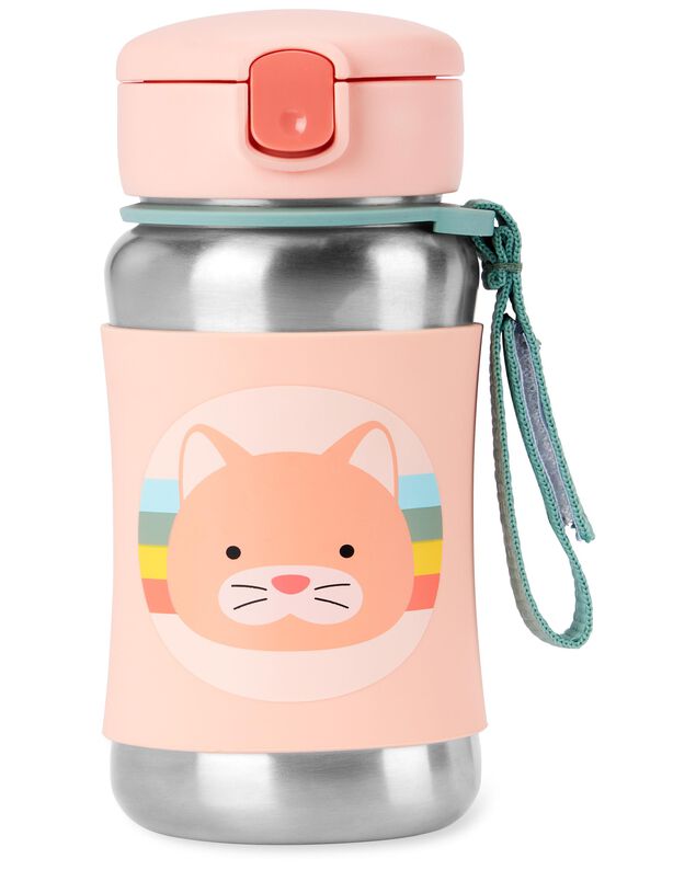 Product image 1 of ZOO Stainless Steel Kid Straw Bottle - Cat