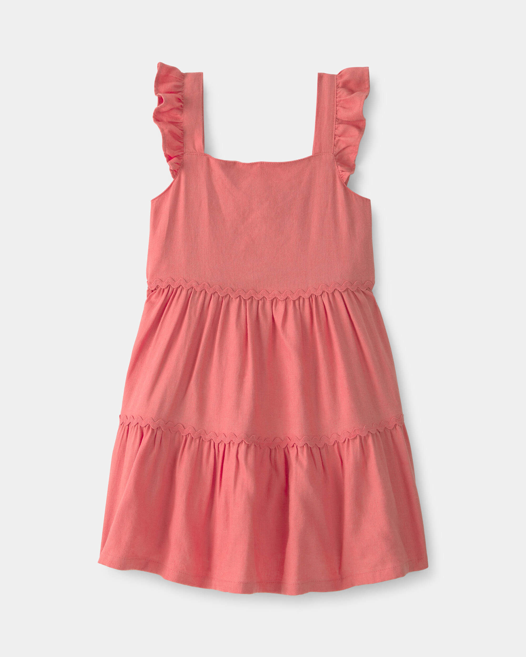 Carters toddler girl ruffle-sleeve tiered dress 2T Coral 19$