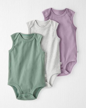 Baby 3-Pack Organic Cotton Rib Bodysuits