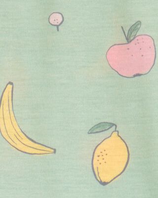 Product image 2 of Kid Fruit Loose Fit 2-Piece Pajamas - Green