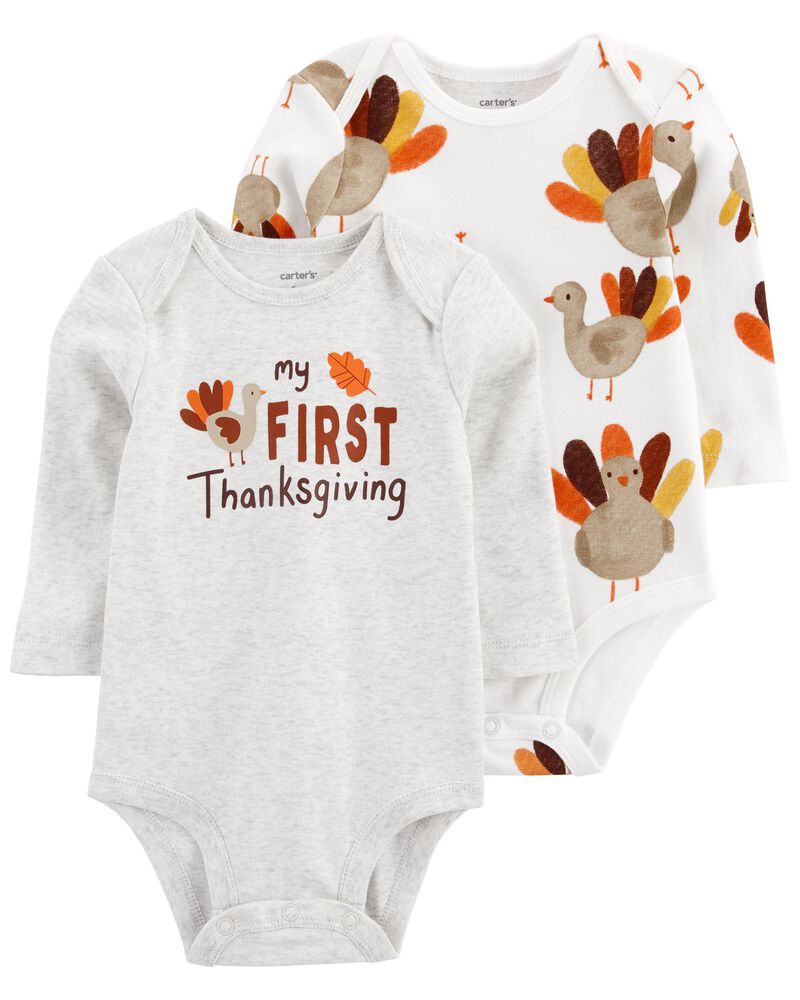 Heather Baby Baby's First Thanksgiving Bodysuits | carters.com
