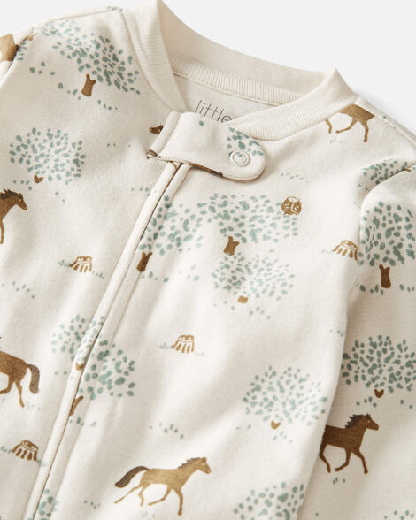  Product image 2 of Baby Organic Cotton Sleep & Play Pajamas in Wild Horses