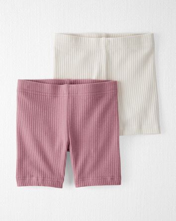 Toddler Organic Cotton Ribbed Pedal Shorts