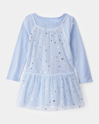 Product image 2 of Toddler Girl Snowflake Princess Tulle Dress - Blue