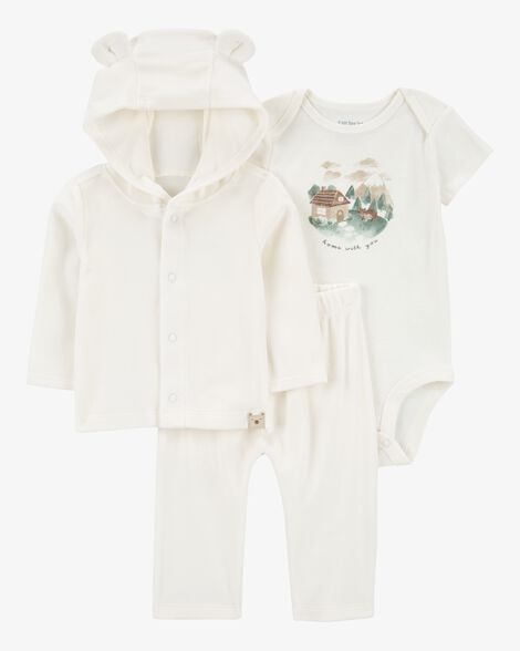  Product image 1 of Baby 3-Piece Fuzzy Little Cardigan Set