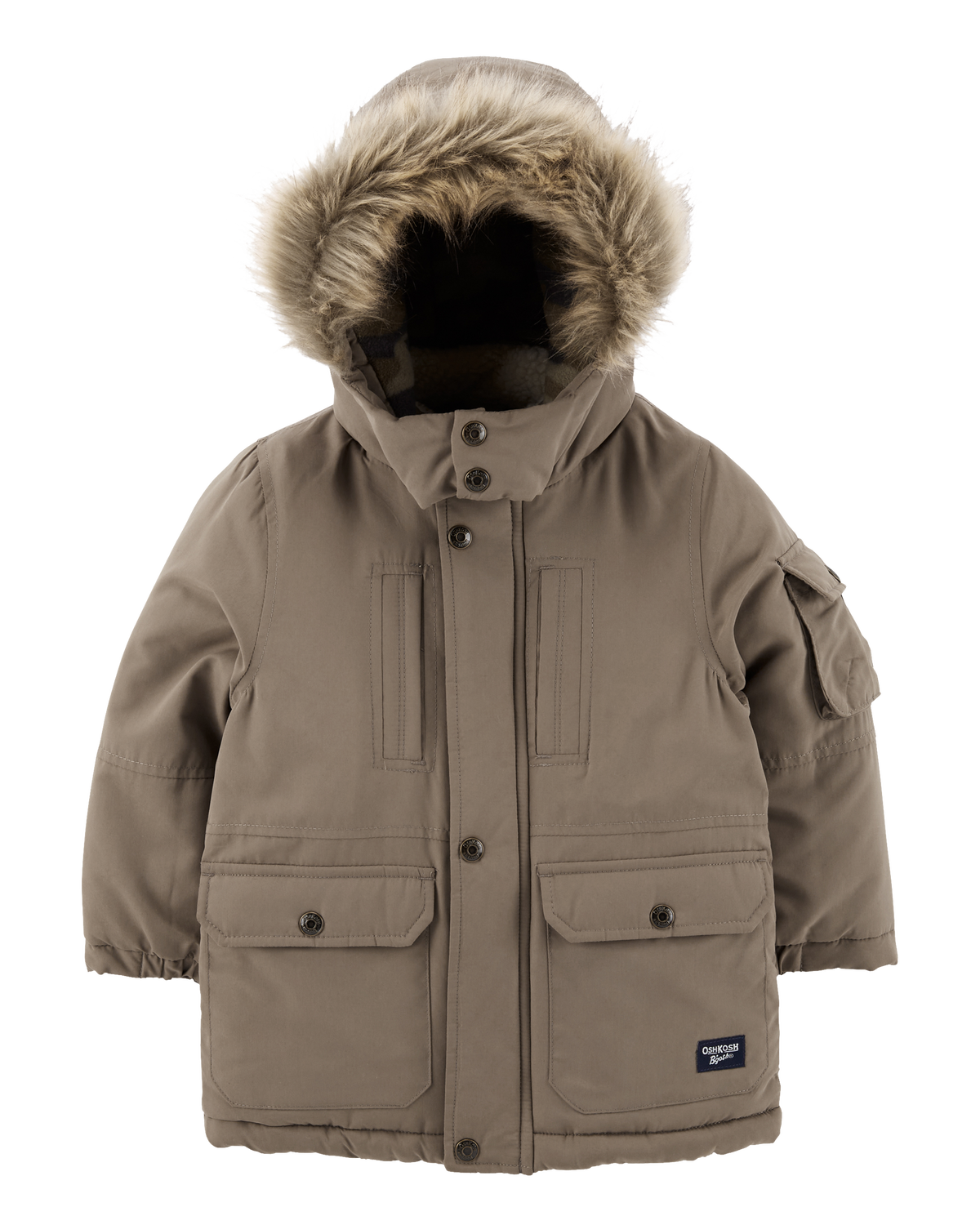 Baby Fleece Lined Midweight Jacket with Faux Fur OshKosh Carter s