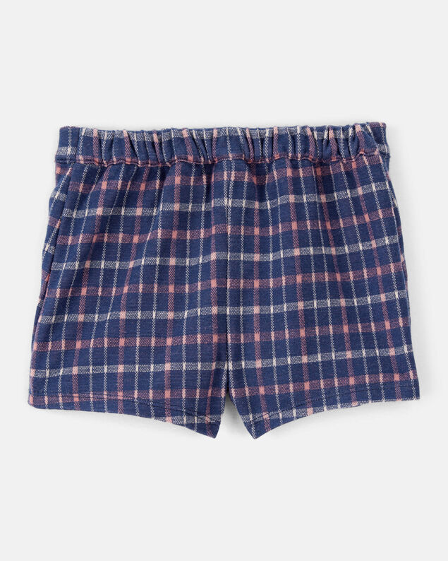 Product image 2 of Toddler Girl Plaid Print Knit Skort - Navy/Blue