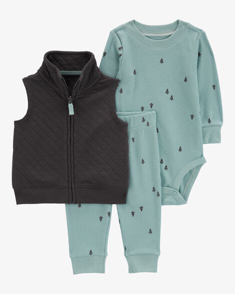 Product image 1 of Baby 3-Piece Quilted Little Vest Set