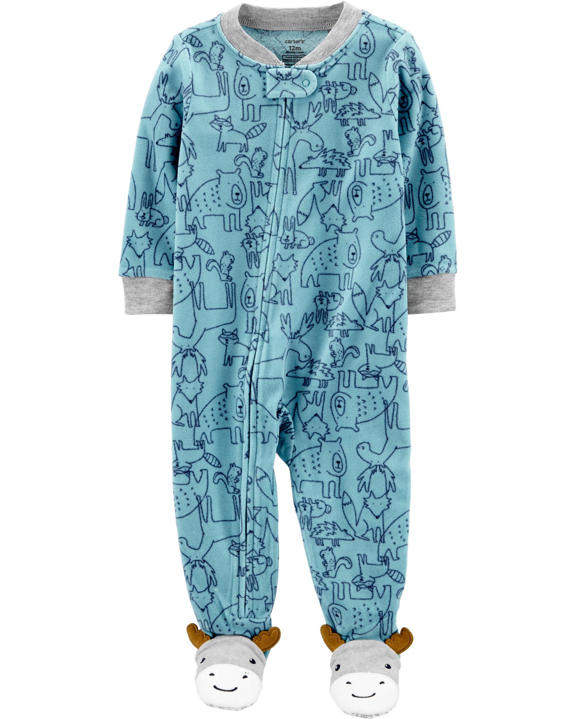 carters fleece footie pajamas