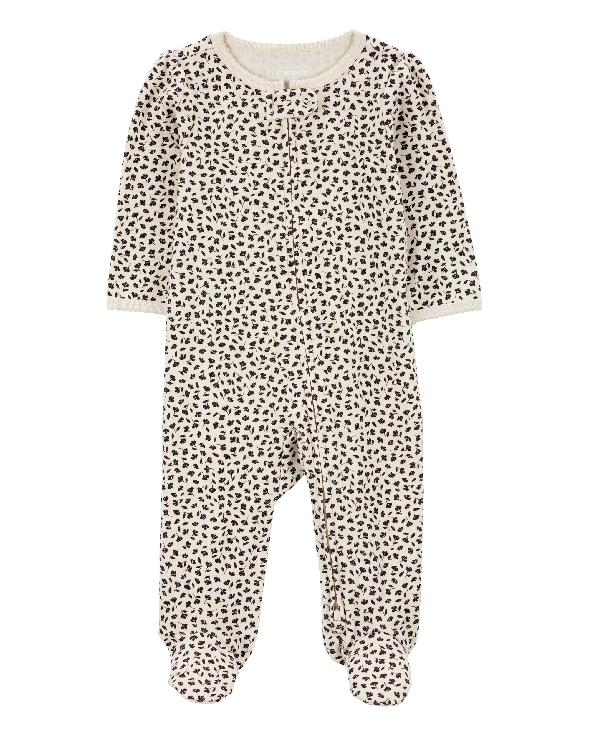 Baby Girl Floral 2-Way Zip Cotton Sleep & Play Pajamas