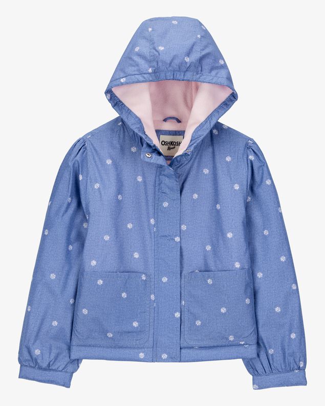 Product image 1 of Girls Daisy-Print Chambray Jacket - Blue