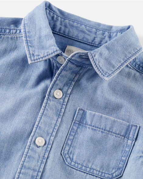 Product image 2 of Toddler Organic Cotton Chambray Button-Front Shirt