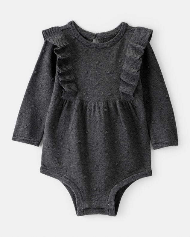 Baby Girl 3-Piece Thanksgiving Print Dress Set - White/Brown