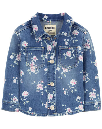Baby Floral Print Denim Jacket