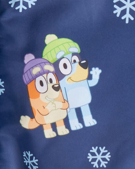 Toddler 2-Piece Bluey™ Hooded Snowsuit Jacket & Bib Set - Blue