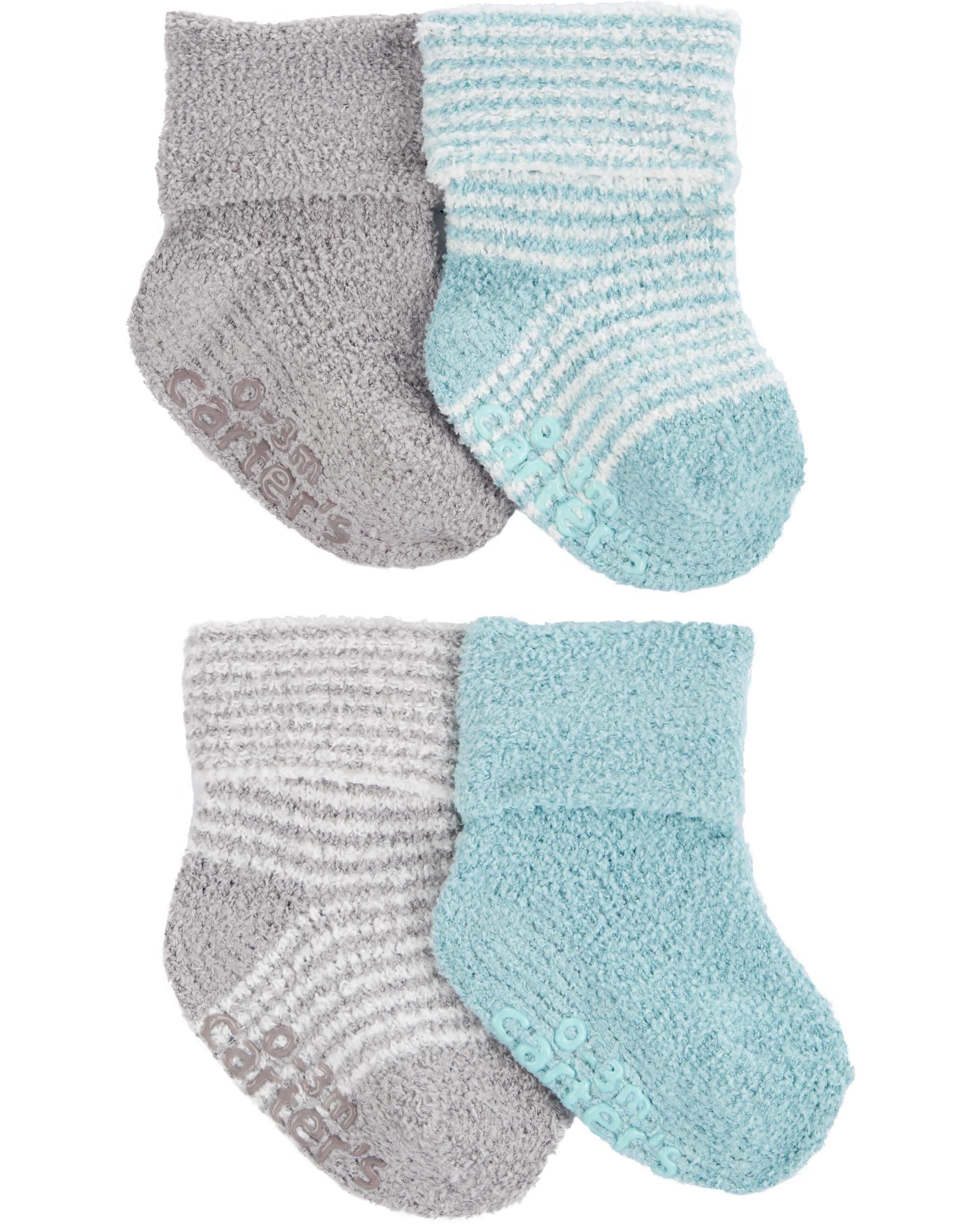 6 Pairs Carter's Infant Toddler Booties Crew Socks Multiple Styles & Sizes