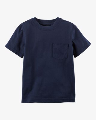 Product image 1 of Kid Solid Short-Sleeve Pocket Tee - Navy