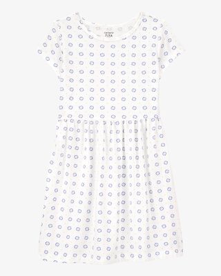 Product image 1 of Kid Floral Short-Sleeve Dress- Ivory