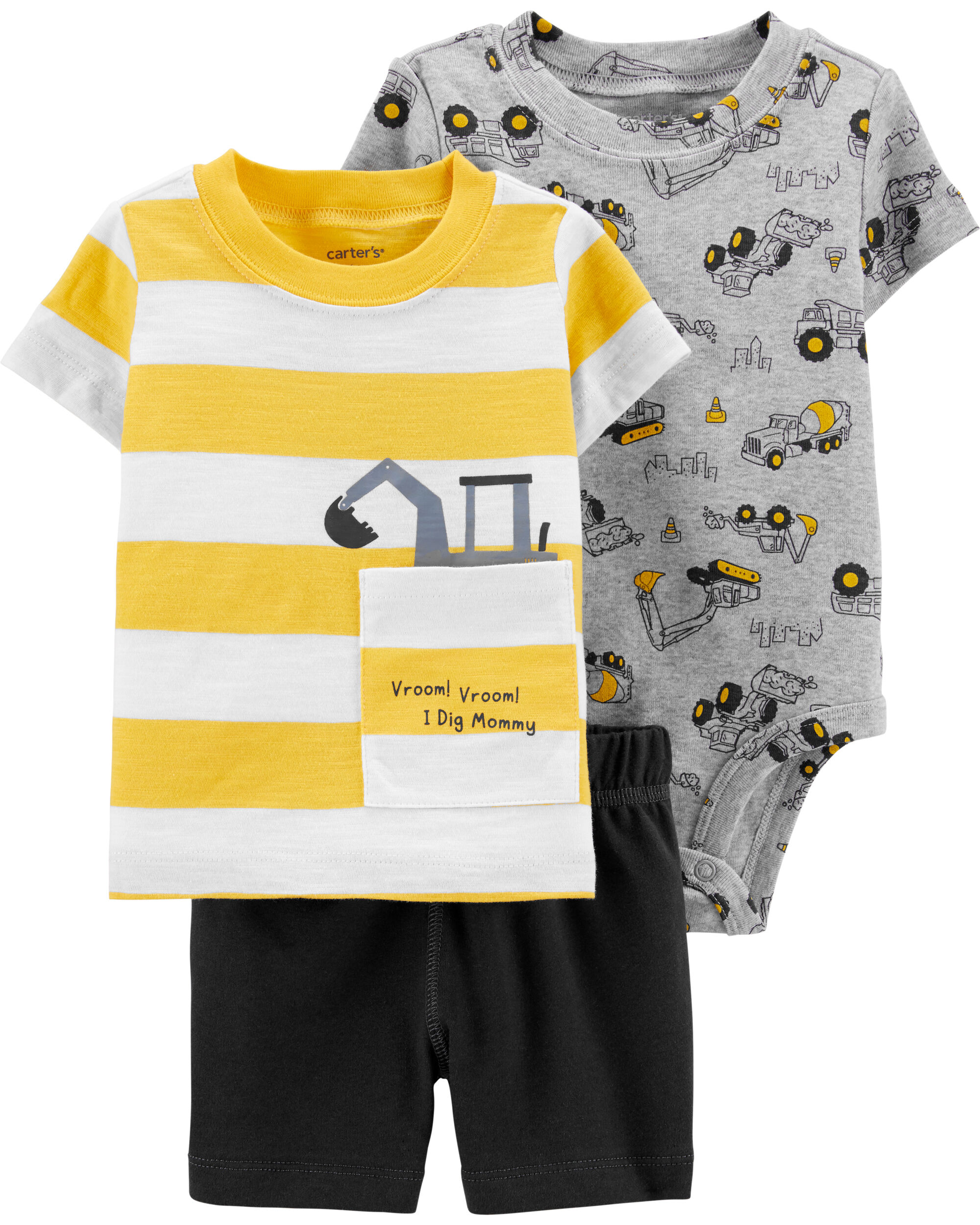 *CLEARANCE* 3-Piece Construction Little Short Set