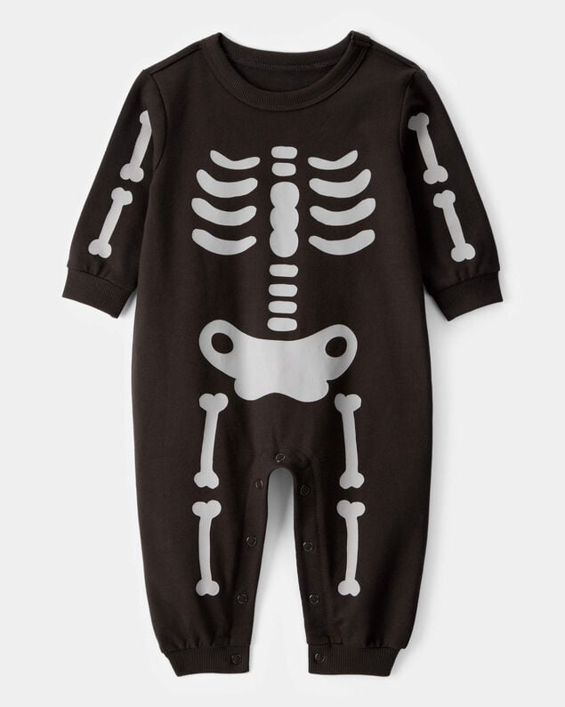Product image 1 of Baby Skeleton Long-Sleeve Jumpsuit - Black