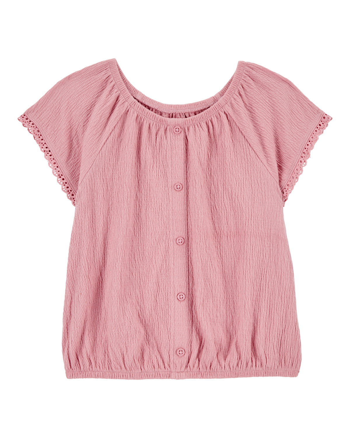 Kid Solid Short-Sleeve Fashion Top - Pink - Carter's | Carter's