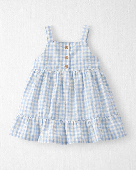 Baby Girl Seersucker Dress Made with Organic Cotton