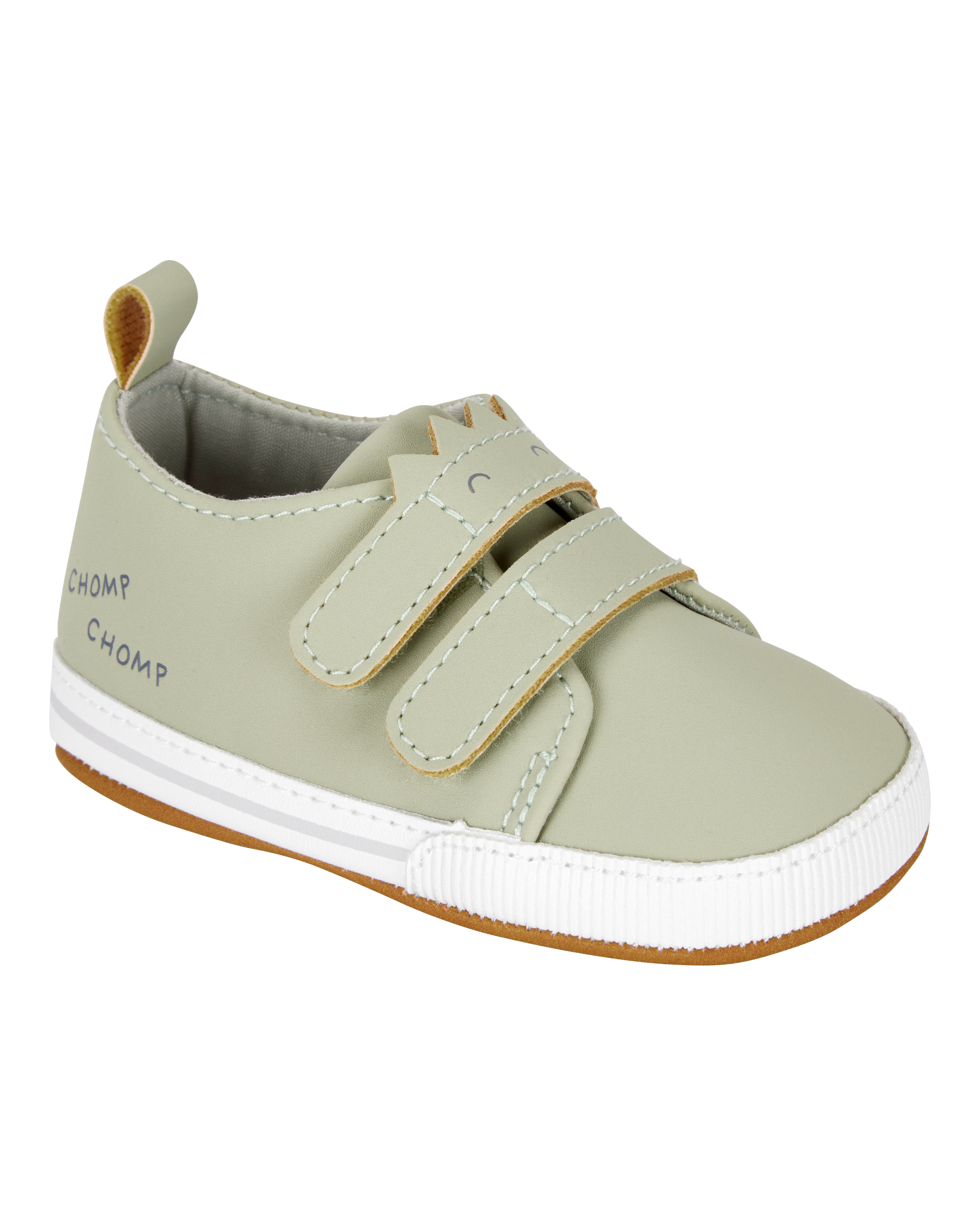 Baby Dinosaur Slip-On Shoes - Olive