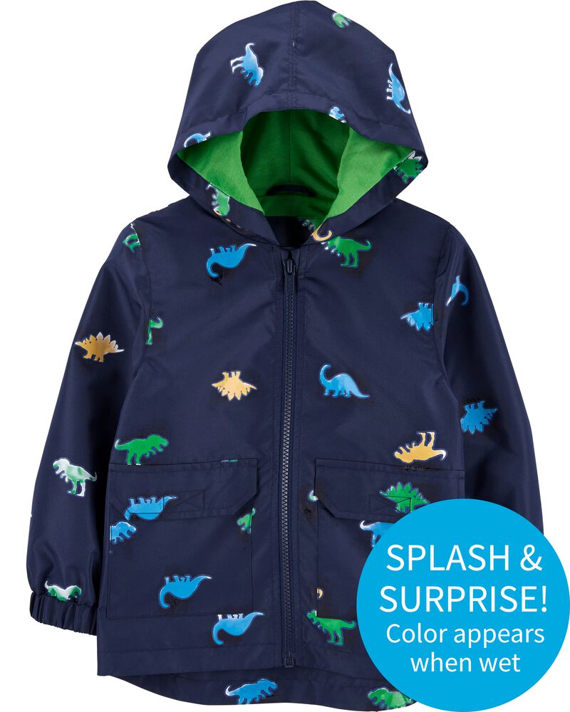 Dinosaur Color-Changing Raincoat, , hi-res